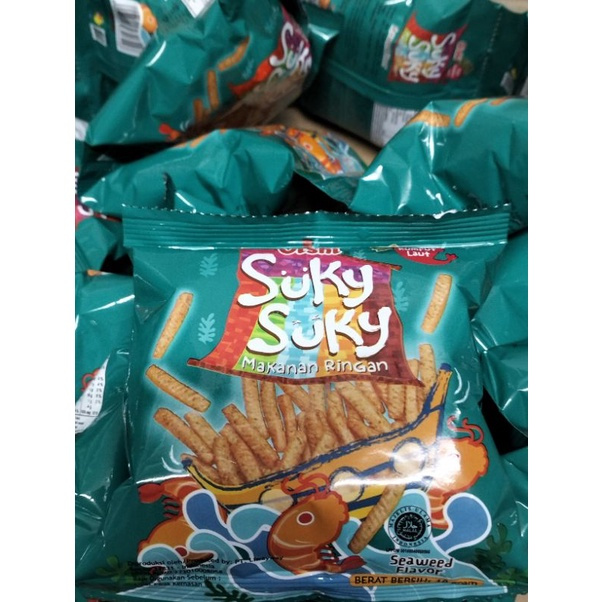 

Oishi Suky Suky Rumput laut Makanan Ringan 10gr 1 Renceng / renteng isi 10 pcs