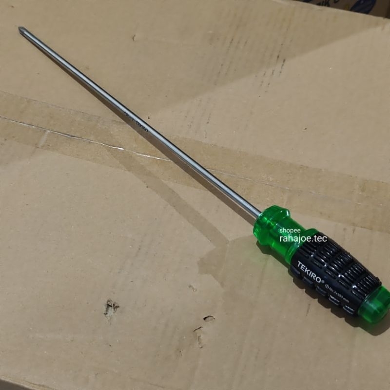 Obeng Gagang Karet Plus + PH2 Tekiro 6 mm Panjang 30 cm