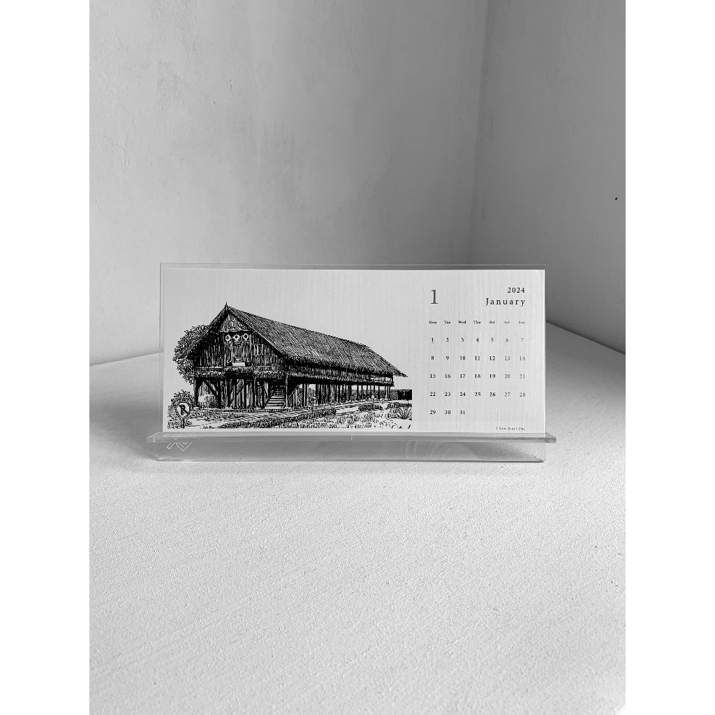 

STUDIORR Kalender Meja Rumah Adat Sumatera 2024