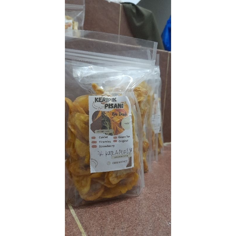 

Kripik Pisang Rasa "Caramel"/ Cemilan Kripik Pisang/Snack Kripik/Makanan Ringan