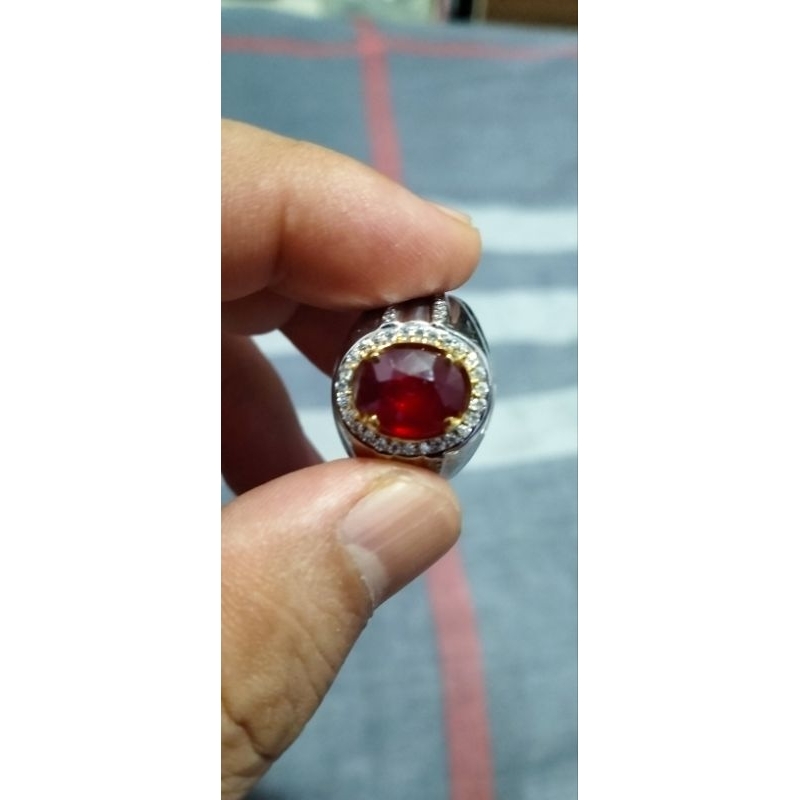 CINCIN PERMATA NATURAL RUBY PIGEON BLOOD