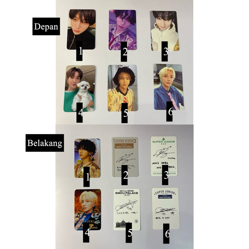 PC Photocard Official SJ Suju Super Junior Leeteuk Yesung