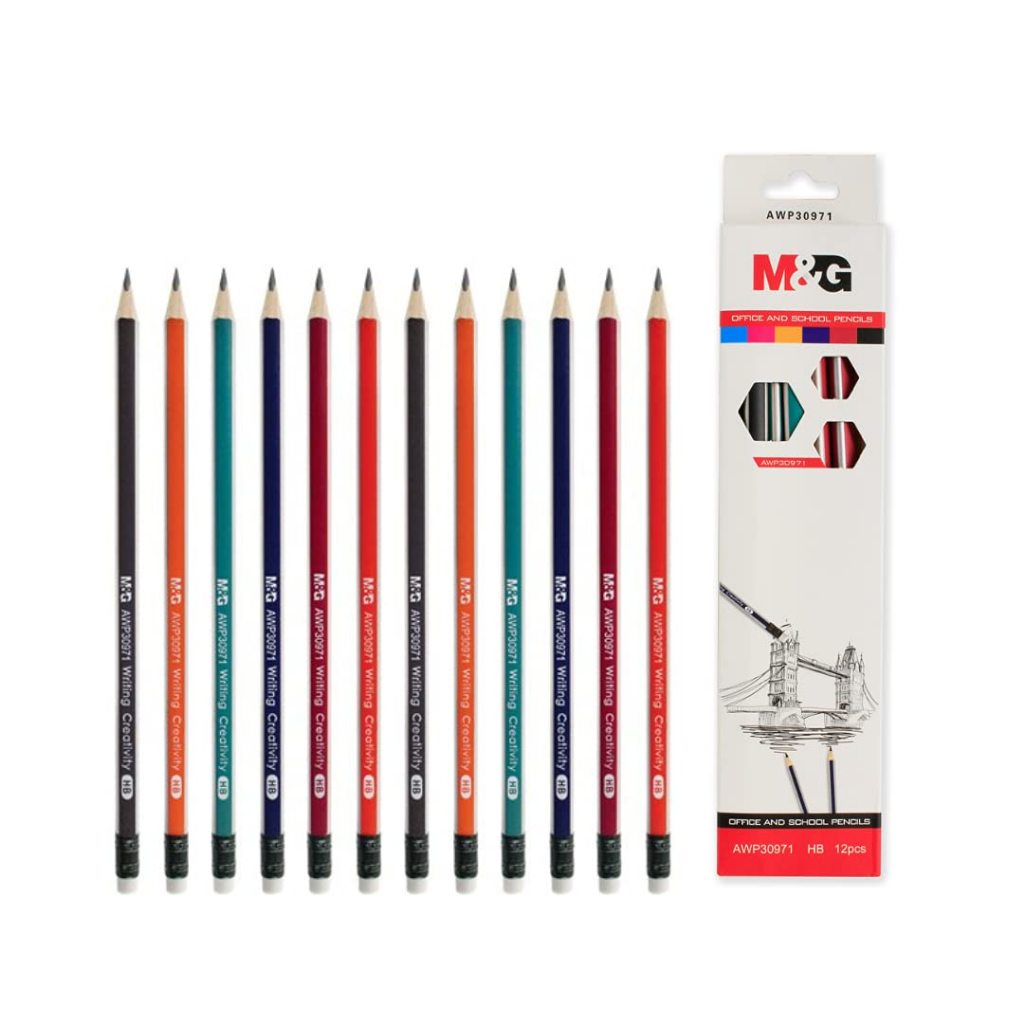 

(12 PCS) M&G PENCIL AWP30971 WITH ERASER TRIANGLE HB - PENSIL HB