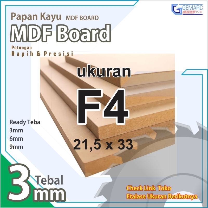 Mdf F4 - Mdf 3mm Ukuran F4