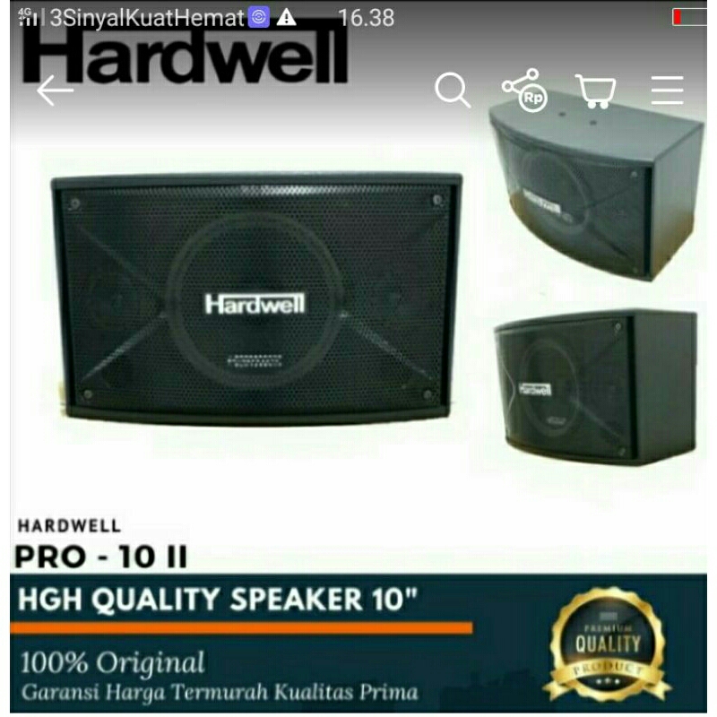 Speaker Karaoke HARDWELL  PRO 10 II Original