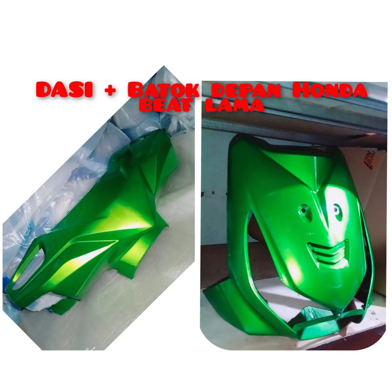 Dasi beat karbu + batok warna hijau