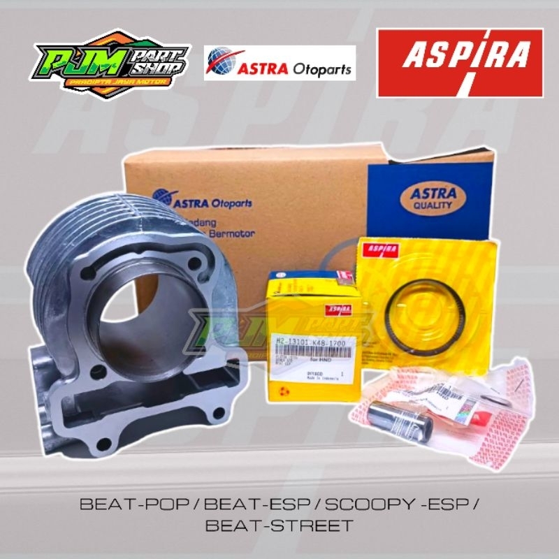 Cylinder Blok Assy K25 BEAT ESP POP SCOOPY STREET Original ASTRA ASPIRA - Silinder Blok