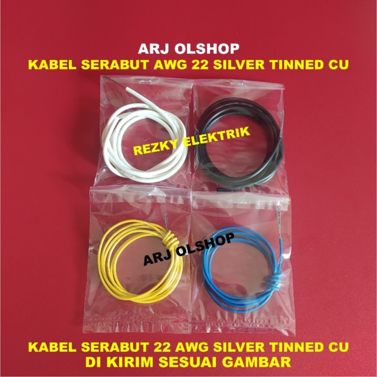 Kabel 22 AWG Serabut Putih / Kabel AWG 22 Serabut Putih / Kabel AWG 22 Tinned CU AWG22 Per Meter
