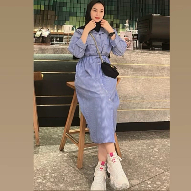 Midi Dress Katun Import