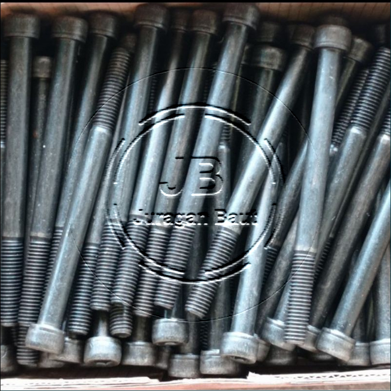 BAUT L M8X140 BAJA PANJANG 14 CM 14CM BAUD L BAJA M8 X 140 KUNCI L6 L 6 KUNCI PAS 12 13 HALF DRAT WA