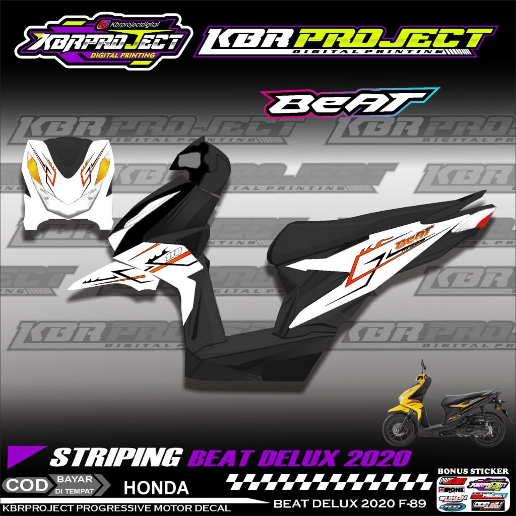 BEAT DELUXE 2020 2021 STIKER STRIPING PREMIUM MOTOR KEREN LIS VARIASI BEAT DELUXE 2020 2021 STIKER M