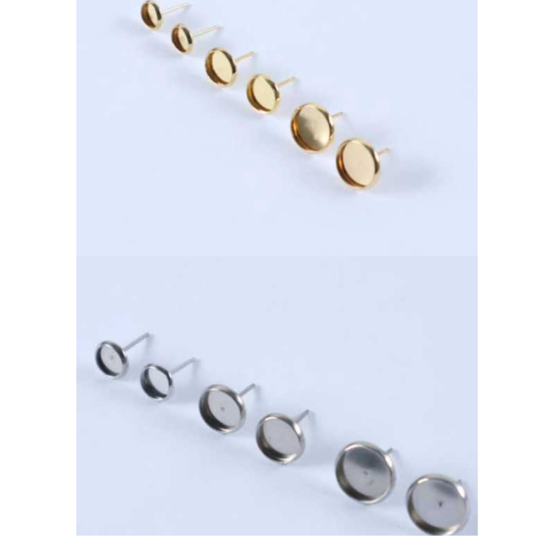 Cerita Resin - Anting Tusuk dengan Mangkok Hypoallergenic Jewelry