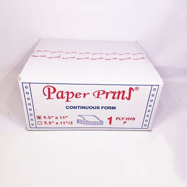 

PAPER PRYNS 9 1/2" X 11'' 1 PLY CONTINOUS FORM KOMPUTER ( DUS )