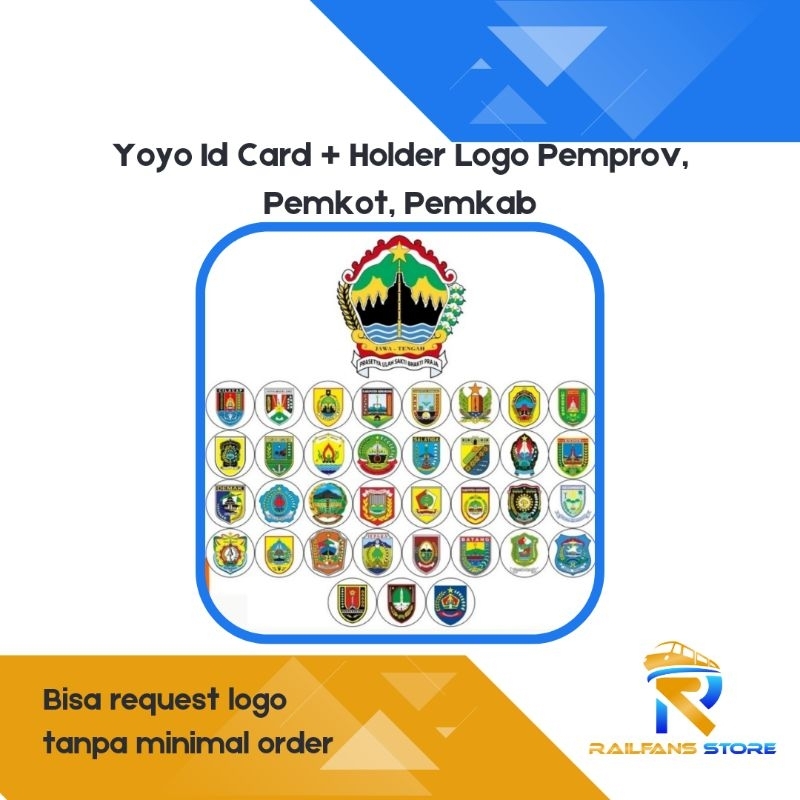 

Yoyo ID Card Logo Pemerintahan/ Pemkot/Pemkab/Bisa Custom Logo BISA SATUAN