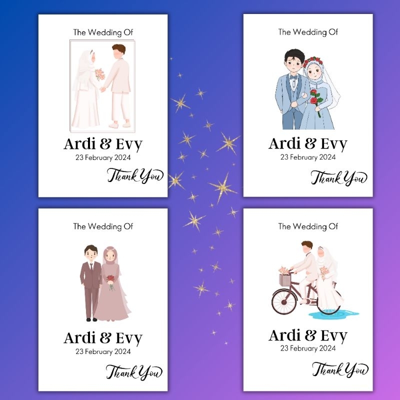 (100Pcs) Hangtag Souvenir Wedding/ wedding card / Thanks Card / Kartu Ucapan terimakasih