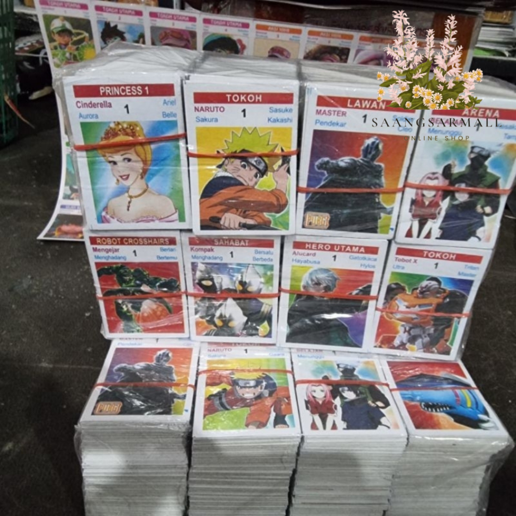 1 ikat mainan Kartu Kwartet / Mainan Jadul Kartu Teplek ( 320lembar )