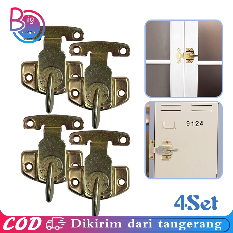 Isi 4pcs Grendel Pintu Sleding Table Lock Kunci Pintu Geser Sliding Kunci Pintu Sleding Geser