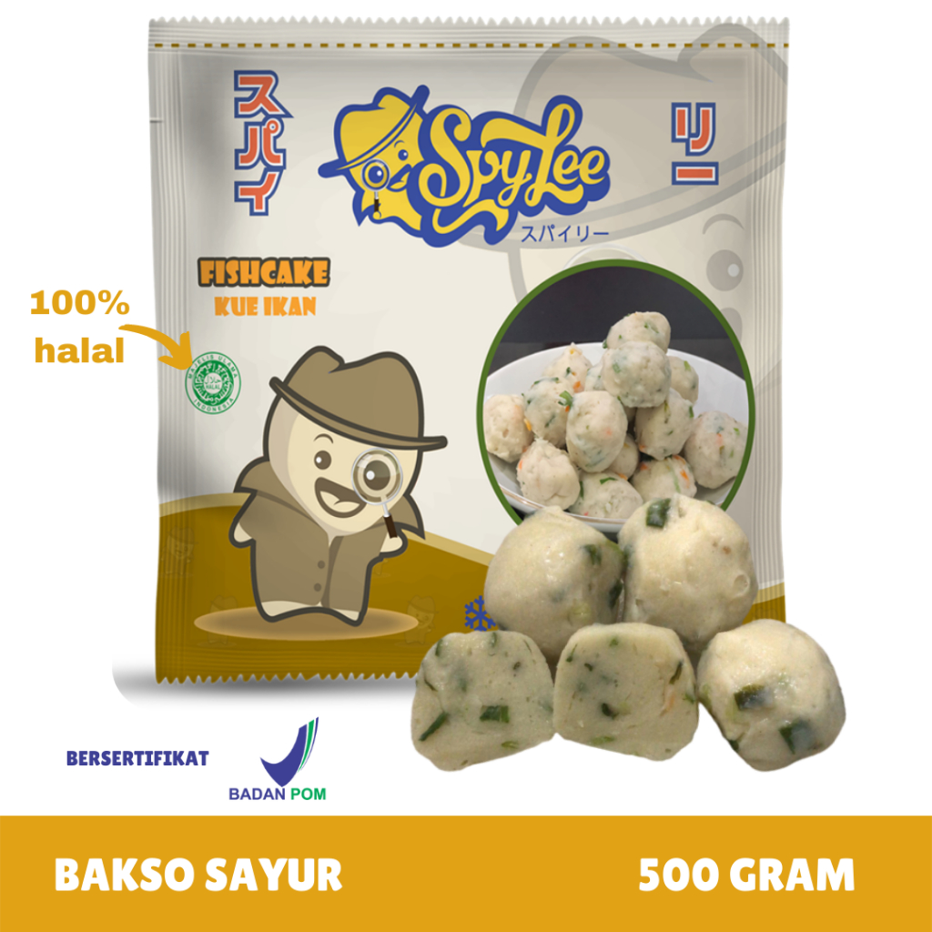 

BOS SAYUR JAKUT - Spylee Bakso Ikan Sayur/Veggie Fishcake (Isi 26-29) HALAL BPOM DISKON TERMURAH FROZEN FOOD