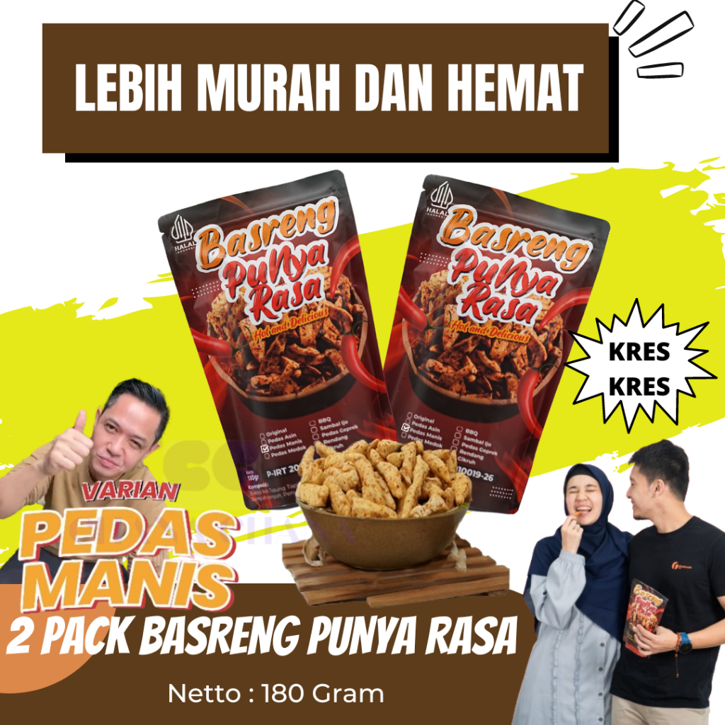 

Basreng Pedas Manis isi 2 pcs Spesial Varian Rasa Pedas Manis Pedesnya Berasa Daun Jeruknya