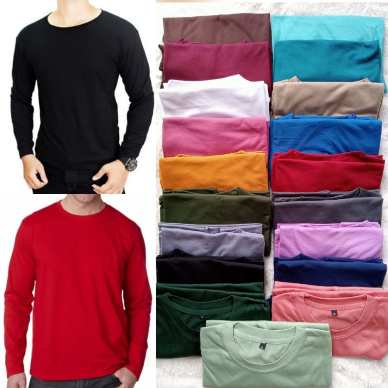 PROMO KAOS PRIA LENGAN PANJANG/KAOS OBLONG PRIA /BAJU LAKI LAKI/ATASAN LENGAN PANJANG PRIA