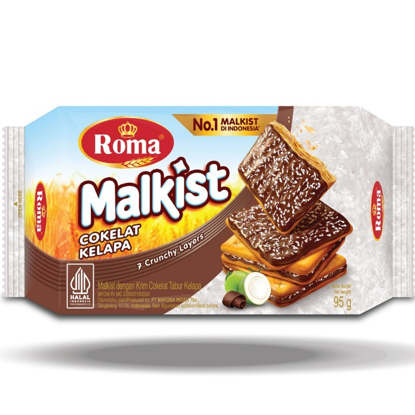 

Roma Malkist Cokelat Kelapa 95 Gr