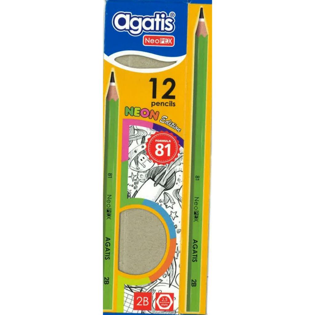 

AGATIS PENSIL 2B/GRAPHITE PENCILS/ISI 12