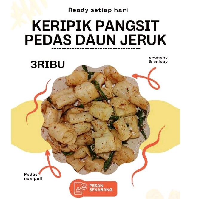 

keripik pangsit pedas daun jeruk & original