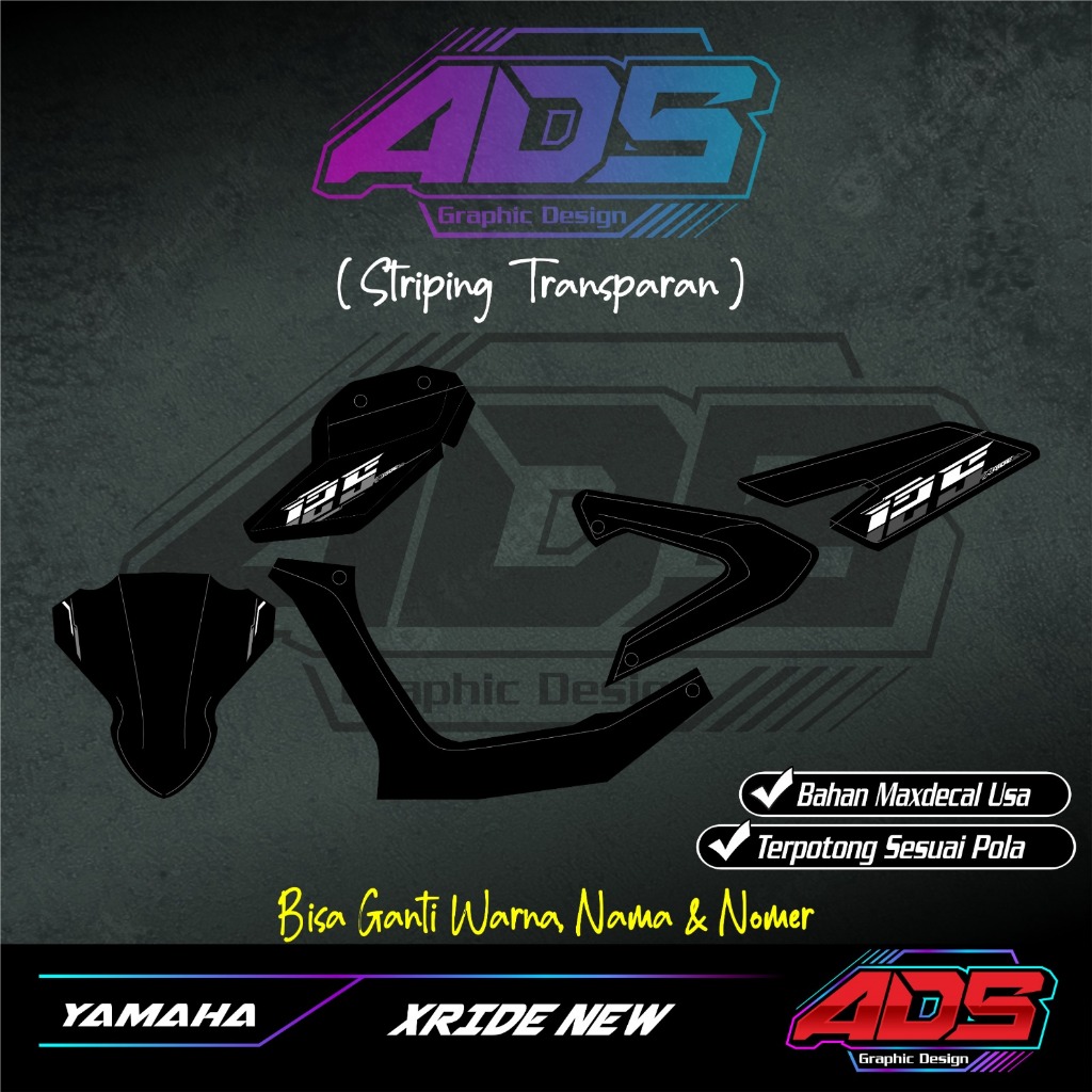 STRIPING XRIDE 125 VIETNAM TRANSAPARAN UV BISA CUSTOM