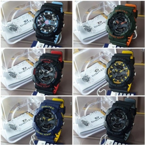 DIGITEC DG-2021T/4020T TWO TONE-Jam Tangan Pria Analog Digital Original-Garansi Resmi