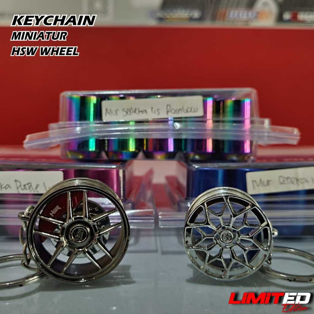 Gantungan kunci miniatur velg HSR WHEEL design original velg hsr Agya,ayla,ignis,brio,calya,sigra,ja
