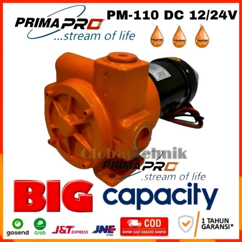 pompa solar oli minyak dc 24v pompa solar dc 12v 110 LPM Pompa solar Primapro Dc