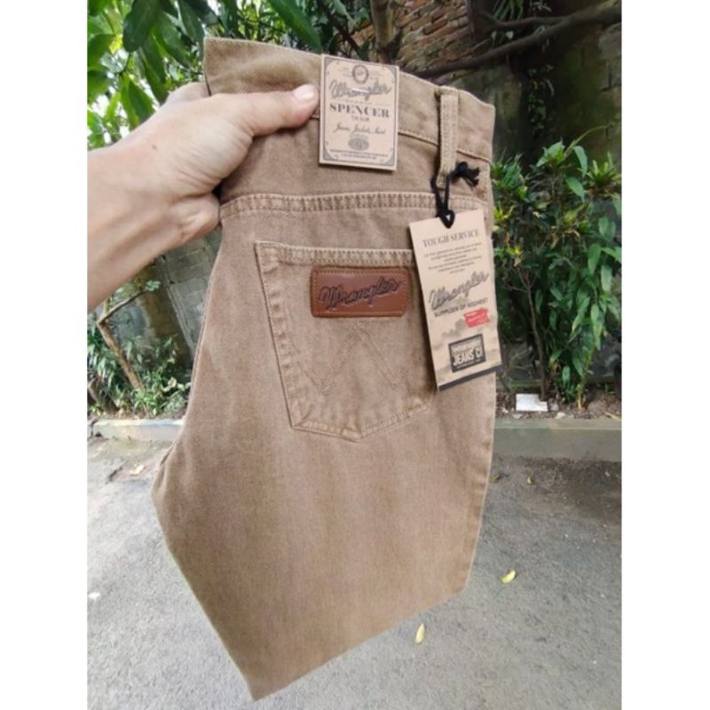 CELANA JEANS COWOK MODEL STANDAR REGULER CREAM ABU COKLAT UKURAN 28 SAMPAI 38