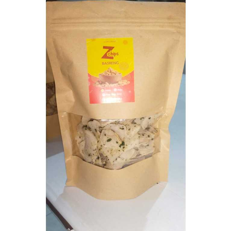 

Z Chip - Basreng Baso goreng Basreng stik pedas basreng kering cabe asli daun jeruk potongan bentuk chip