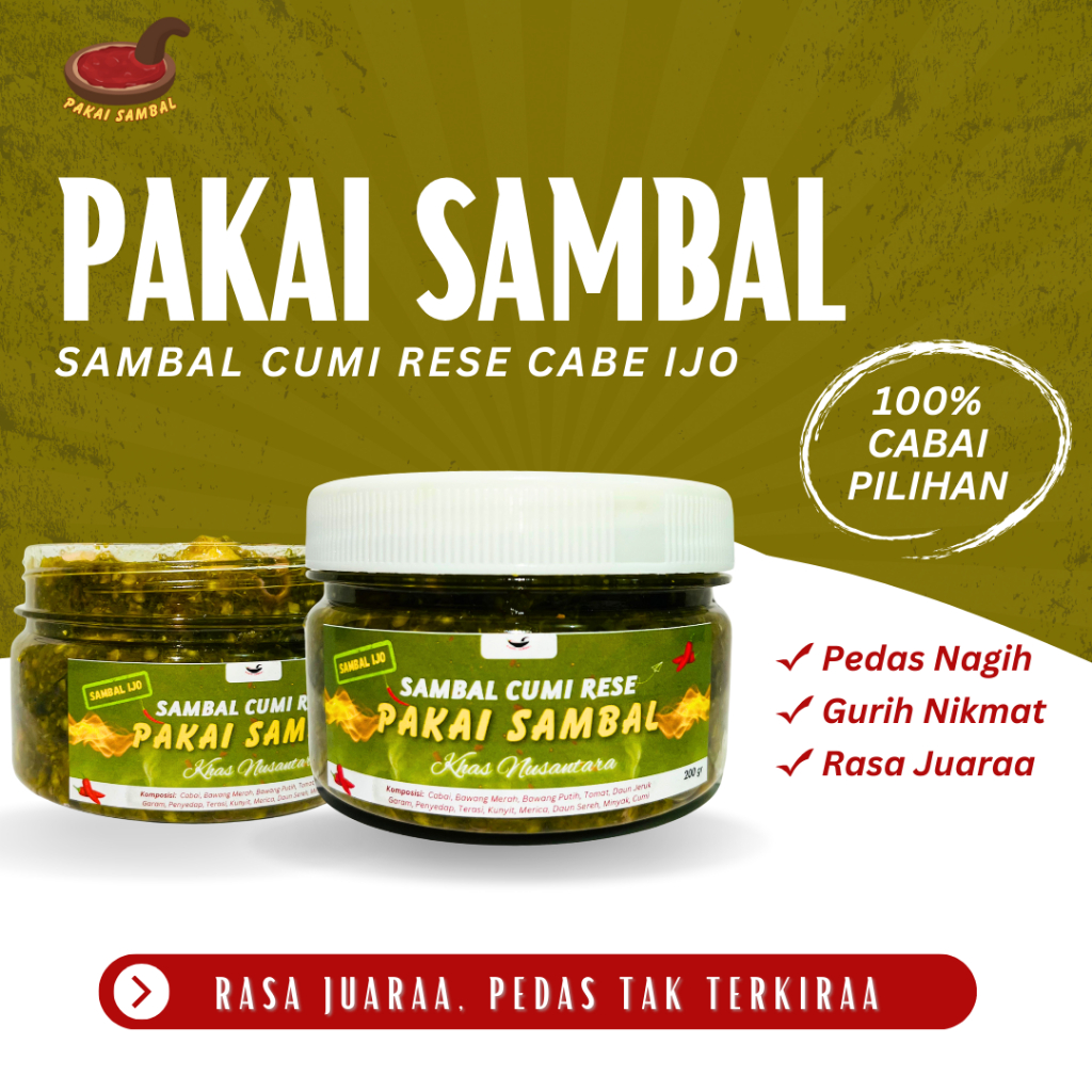 

PAKAI SAMBAL - CUMI RESE SAMBAL IJO/CUMI SAMBAL IJO/BALADO CUMI IJO