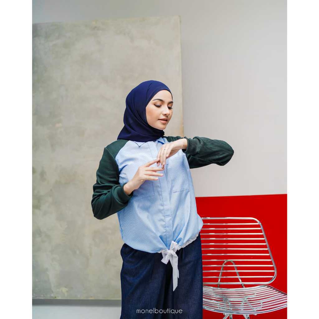 RALITA TOP BY MONEL BAHAN POLLY COTTON KNIT RIB LACOSTE ATASAN PREMIUM MURAH KEMEJA WANITA KEKINIAN 