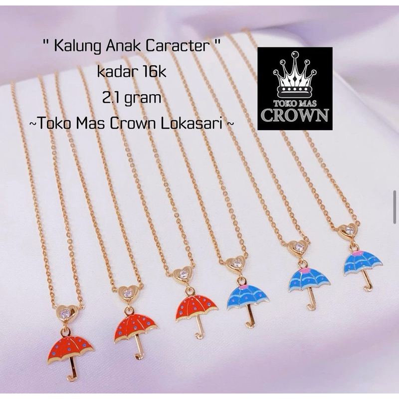 KALUNG ANAK ANAK MODEL TERBARU EMAS ASLI 16k