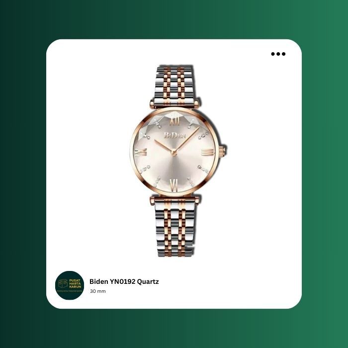 (ORIGINAL 100%) BIDEN Jam Tangan Wanita Anti Air S001 Original Wanita kasual Elegan tali Stainless S