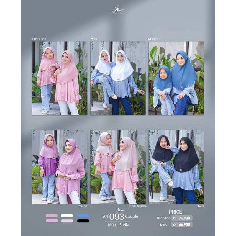 Ar 093 couple ( hijab bergo kembaran anak  dan ibu ) by Arrafi