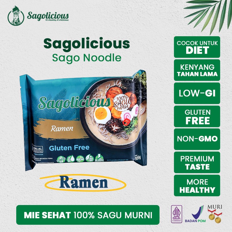 

SAGOLICIOUS MIE RAMEN 105GR | MIE GLUTEN FREE