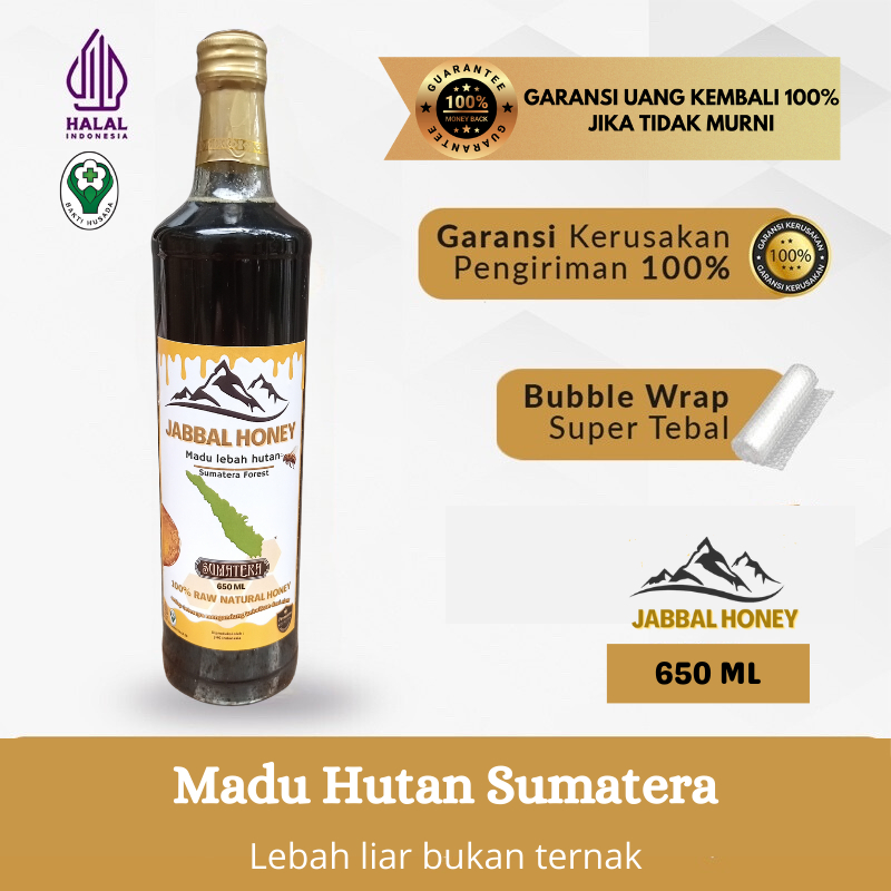 

Jabbal Honey Madu Hutan Sumatera 650 ML Premium RAW Honey