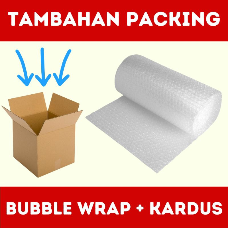 

BUBBLE WRAP EXTRA l PACKING KARDUS TAMBAHAN (Bubble Wrap atau Kardus)