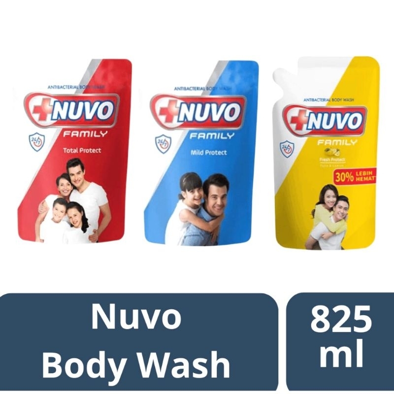 NUVO Sabun Mandi Cair 825ml - NUVO Bodywash 825ml