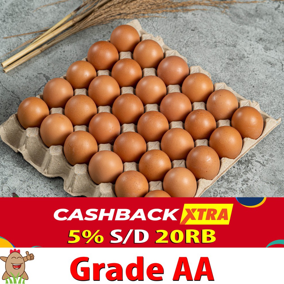 

ART D28D Telur Ayam SPNI Super Jumbo Grade AA 3 Butir Sortiran Mesin