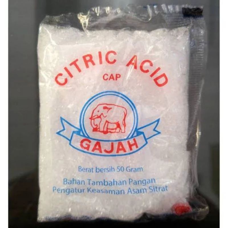 

Citric Acid Cap Gajah 50 Gram Citric Asam Sitrat Pembersih Pemutih