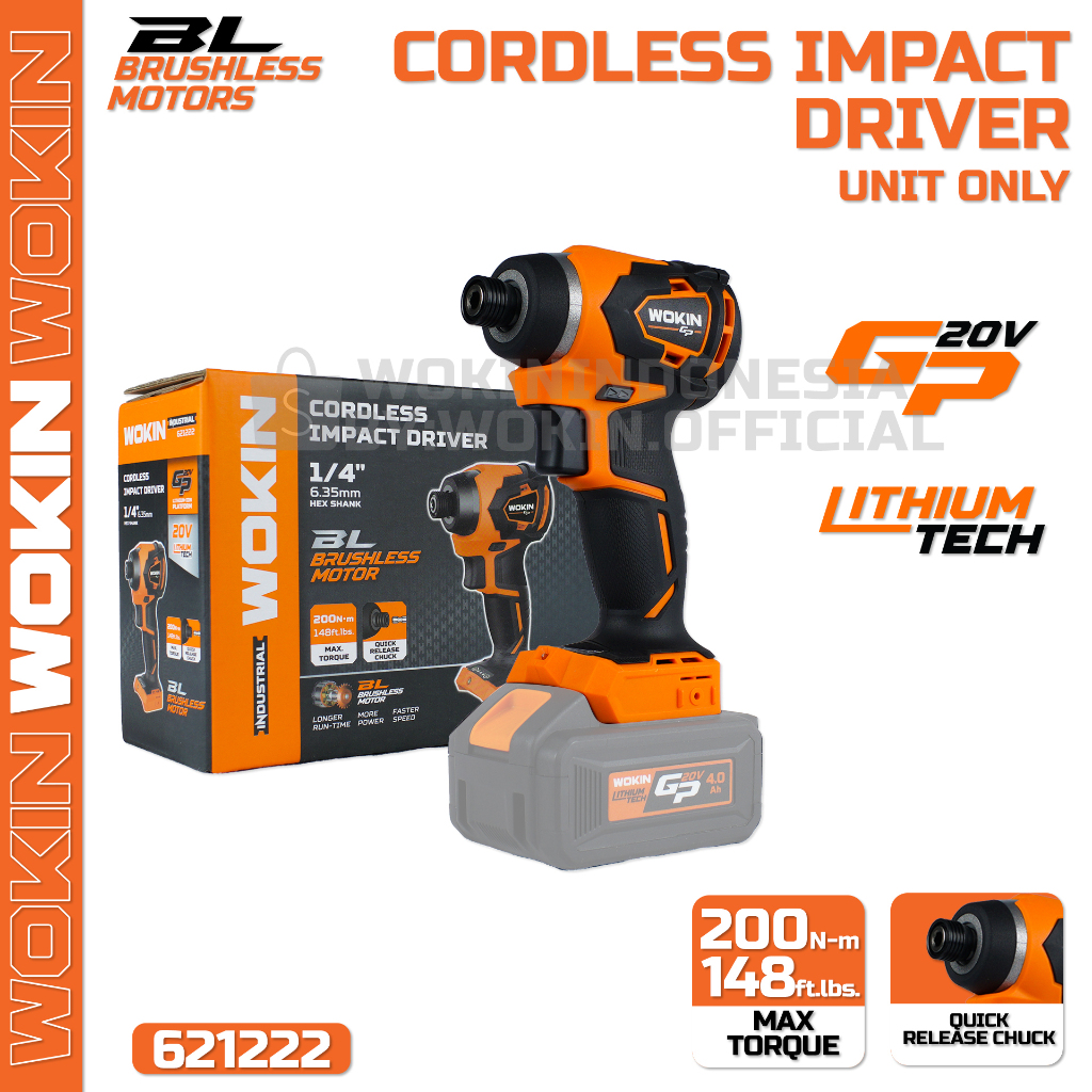 Mesin Bor Obeng Impact Driver  1/4" / CORDLESS IMPACT DRIVER 1/4" - 621222