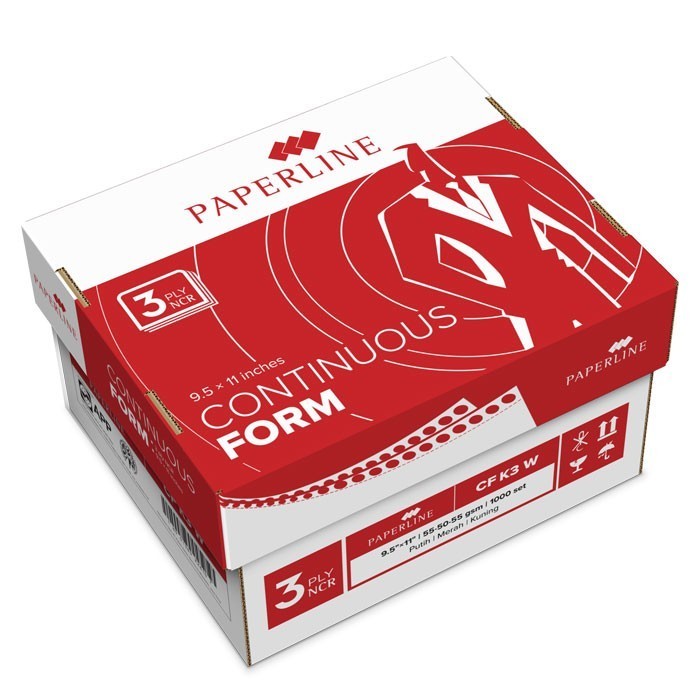 Continous Form 3PLY NCR / CF K3 W Warna Paperline