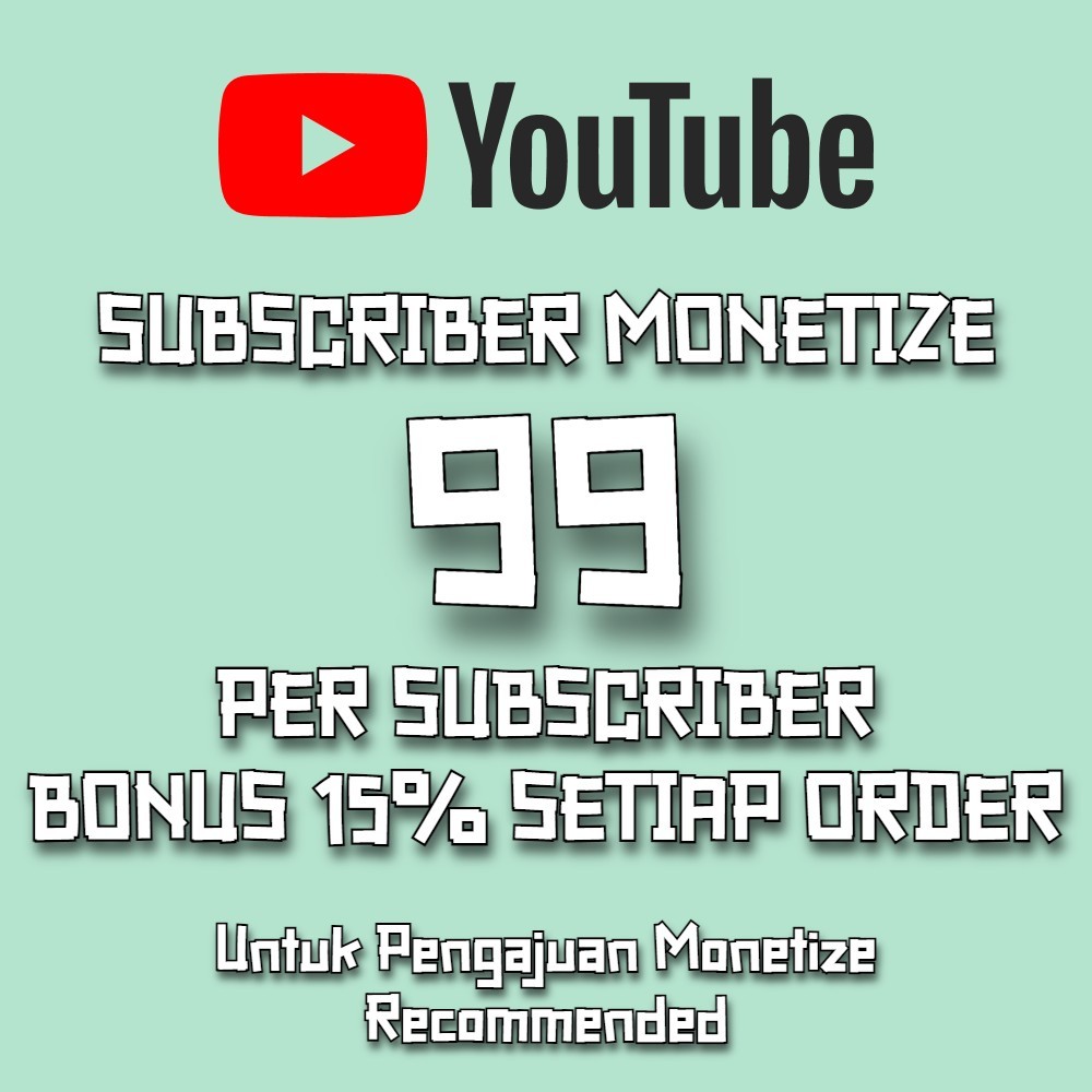 Subscriber YouTube Untuk Monetize