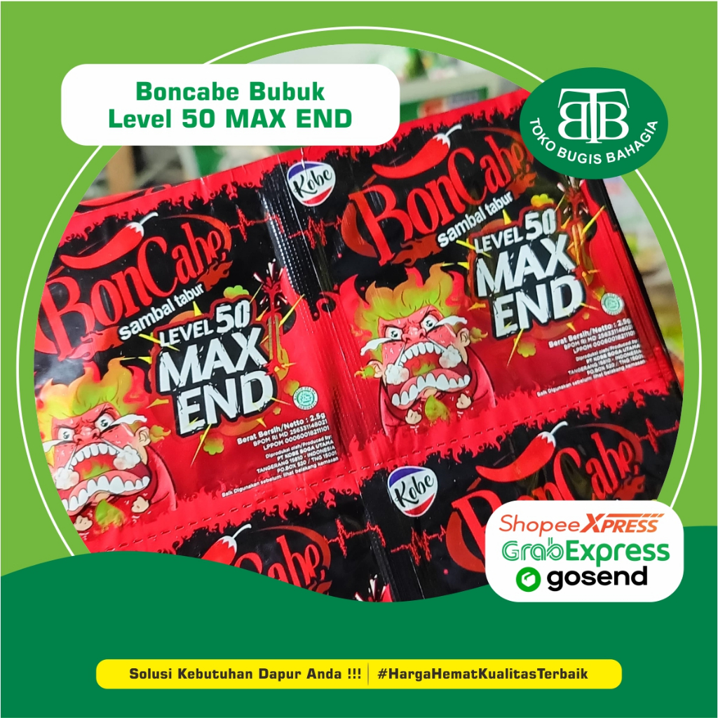 

Boncabe Kobe Sachet Level 50 MAX END/Sambel Tabur