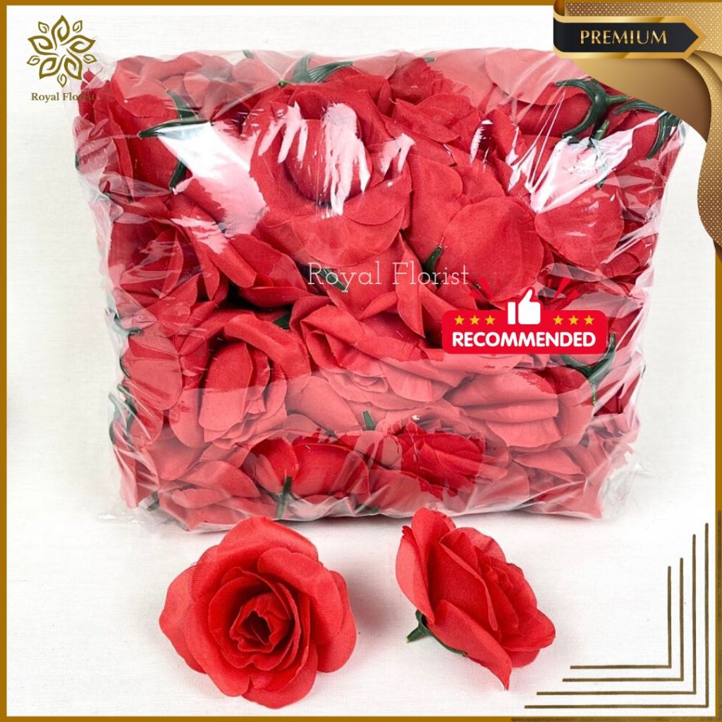 [1 PCS] Kuntuman Rose Mawar - Kelopak Bunga Mawar Artificial Satuan PCS Dekorasi/grosir/import/bunga kain Artificial Import