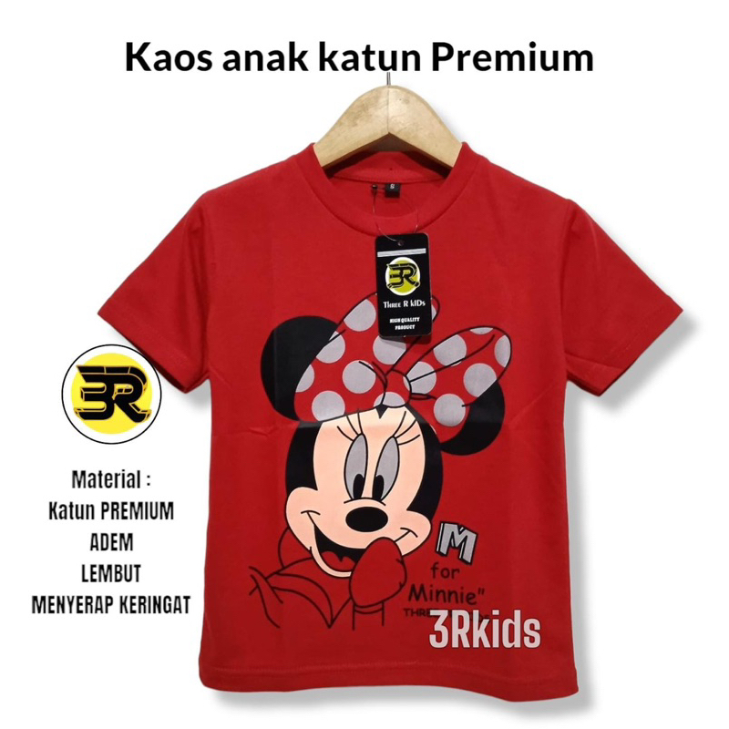 Kaos Anak Perempuan minnie mouse